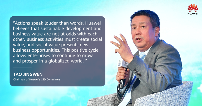 At the #OneEarthSummit, sustainability leaders gathered to shape a net-zero future. '#Huawei believes that sustainable development and business value are not at odds with each other', Huawei's CSD Committee Chairman Tao Jingwen remarked. Learn more: bit.ly/3PHXEp1