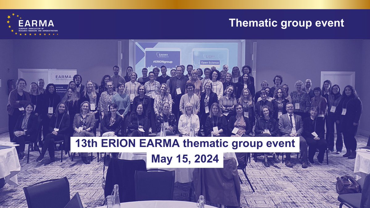 Join us for the 13th gathering of the EARMA (Ethics and Research Integrity Officer Network) in-person at the EARMA office, Brussels🇪🇺 Topic is 'Working for the best...but ready for the worst'⚖️ Full agenda TBA 🗓 May 15, 2024 ✍️ bit.ly/43G2wAO #researchmanagement