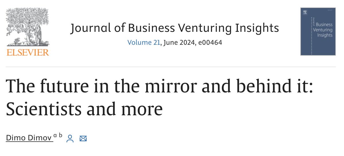 📢 New #openaccess article What are the implications of replacing abstract mathematical notions with entrepreneurial names? Author @dpdimov (@UniofBath, @reykjavikuni) discusses the increasingly popular scientific approach to #entrepreneurship. 🔗: sciencedirect.com/science/articl…