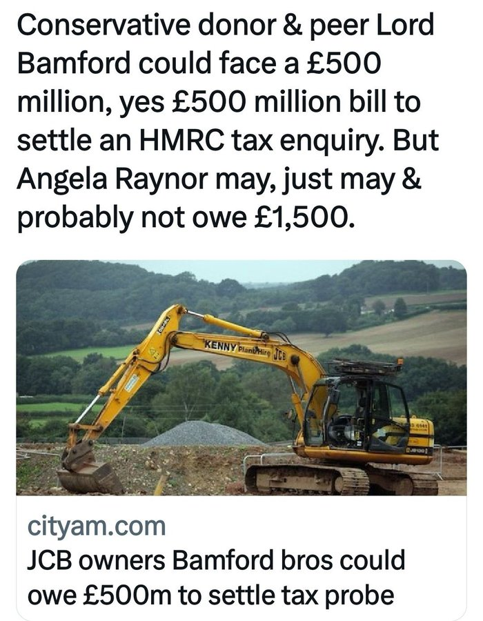 archer_rs's tweet photo. If only the UK media paid as much attention to Anthony Bamford as they do Angela Raynor https://t.co/cenNf0Fyis
