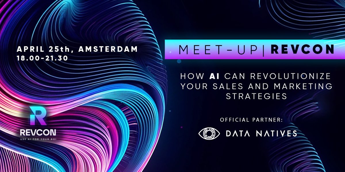 🚀 AI & ROI in Amsterdam! 🌐 Join us on April 25th for an exclusive meet-up with Revcon Europe. Dive into AI's power to revolutionize sales & marketing with industry leaders. DM for collaboration or speaker opportunities! 🚀 🔗 eventbrite.co.uk/e/how-ai-can-r… Limited spots.