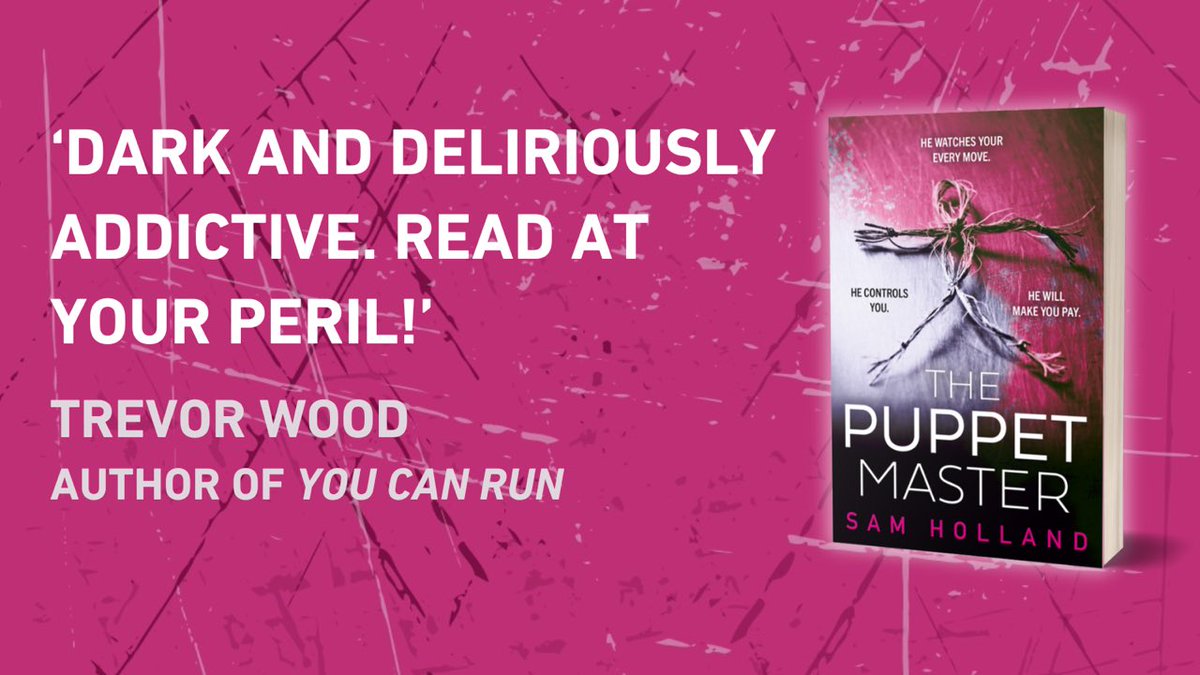 It’s 📚ONE MONTH! 📚 until we unleash this little terror on the world! Preorders make a huge difference to authors, and it means you get it on day one! Link here: smarturl.it/ThePuppetMaster (Thank you to @TrevorWoodWrite for the quote!) #newbook #crimefiction #serialkiller