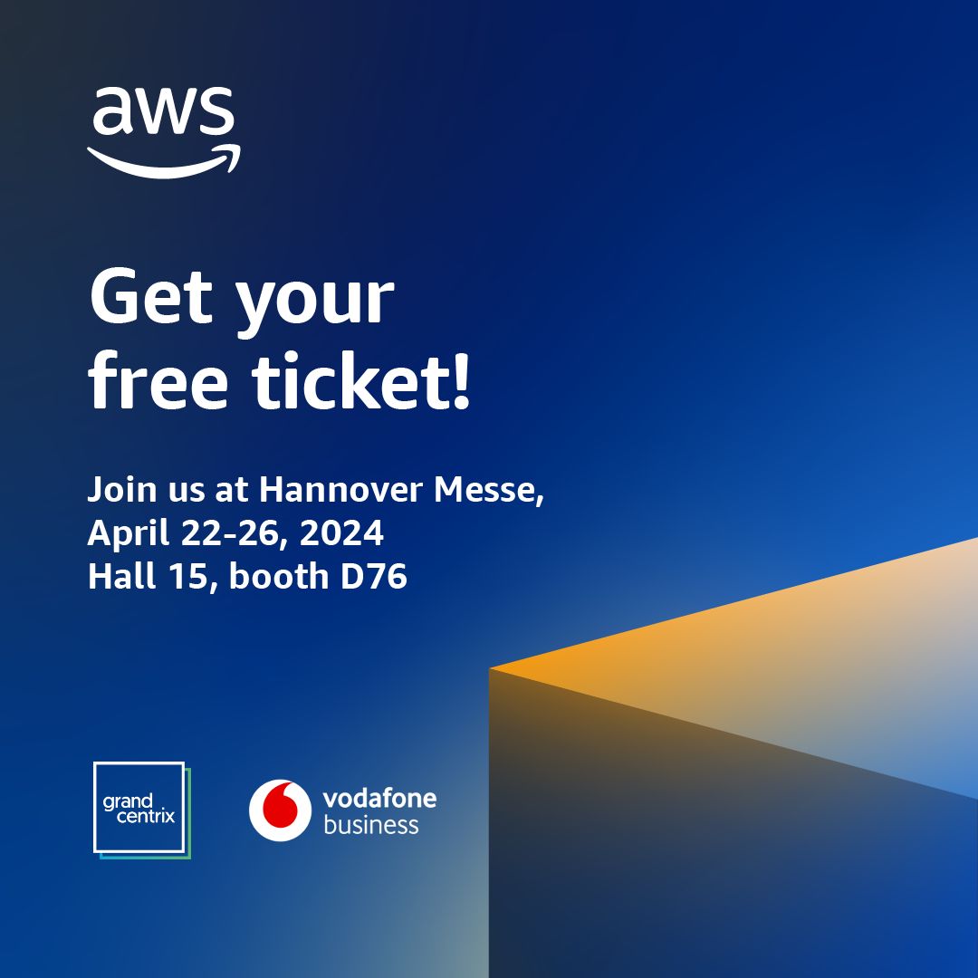 Want to learn more about how to drive #sustainability through secure, private #5G #connectivity for easy #energymonitoring? 🔋
Join us at @hannover_messe with @grandcentrix this month! 👋
📆 April 22-26, 2024
📍 AWS booth
Get your ticket 👉︎​vdfn.biz/2wRsyB  #ESG #IoT