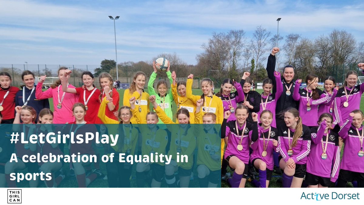 Dorset School Games & FA Girls Football Partnership hosted an Under 13 girls football county final as part of #LetGirlsPlay. 144 students from 12 schools participated, helping to tackle inequalities & promote lifelong love for physical activity. ⚽️ #ThisGirlCan @ThisGirlCanUK