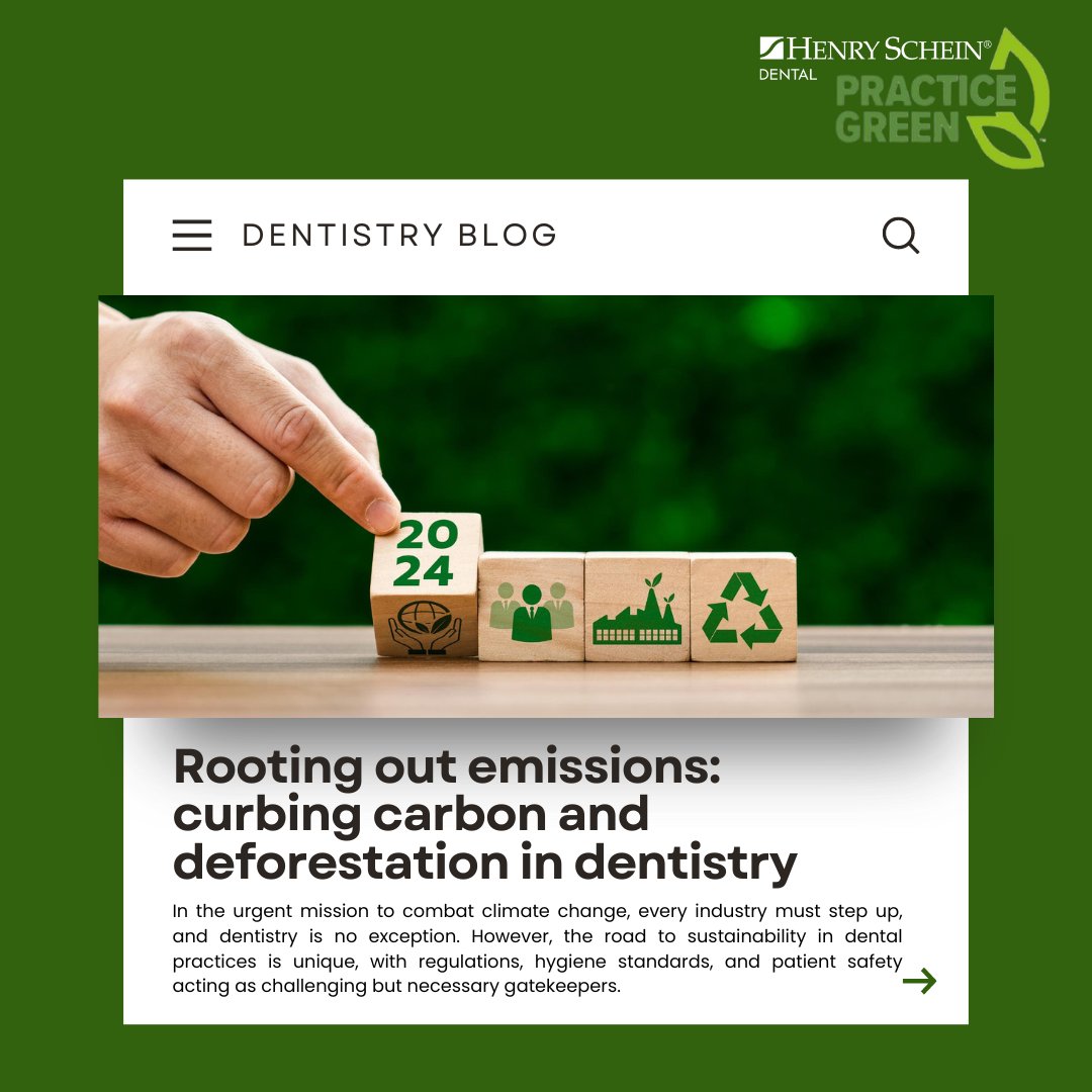 Are you curious about the environmental impact of dental practices? Discover how we're tackling emissions and deforestation in dentistry offer in our latest blog post: 'Rooting out emissions: curbing carbon and deforestation in dentistry”. bit.ly/3xzLb0q