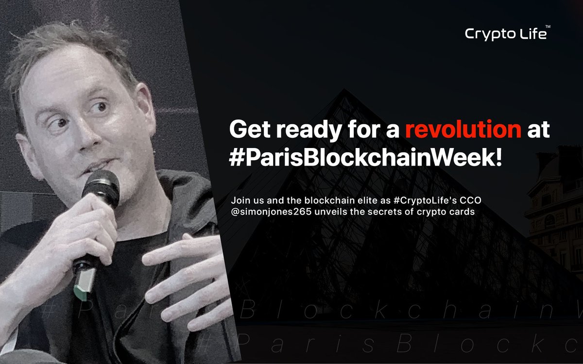 Get ready for a revolution at #ParisBlockchainWeek! 🚀 

Join us and the blockchain elite as #CryptoLife's CCO unveils the secrets of crypto cards. 

Be part of the future today! ➡️ Don't just watch, engage! 💳
buff.ly/3U5QQ7s