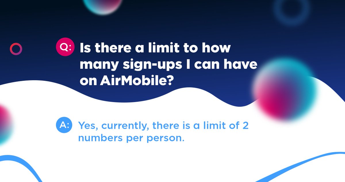 Get connected hassle-free with AirMobile – with a limit of up to 2 accounts per purchase, never run out of data again! 📱💨✨