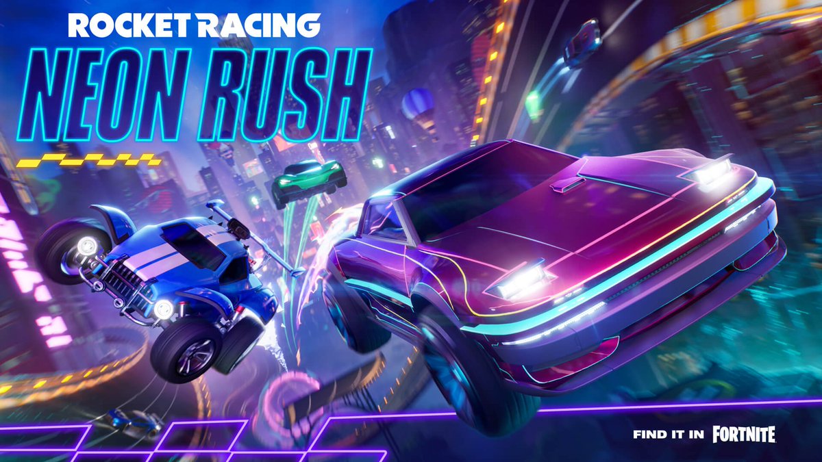 Rocket Racing Neon Rush: Light up the Night!

Rocket Racing’s Season Zero concludes as Neon Rush begins! Get ready for neon metropolitan raceways, plus creator-made tracks for days.

fortnite.com/news/rocket-ra…