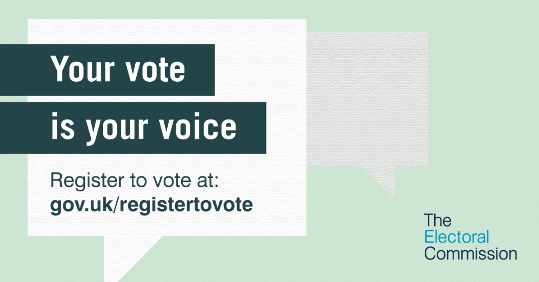 One week left…… To vote in the elections on 2 May you must be registered. If you’re not registered, you must do so by midnight on Tuesday 16 April. orlo.uk/Uwsga #GetReadyToVote #ChaseVote24