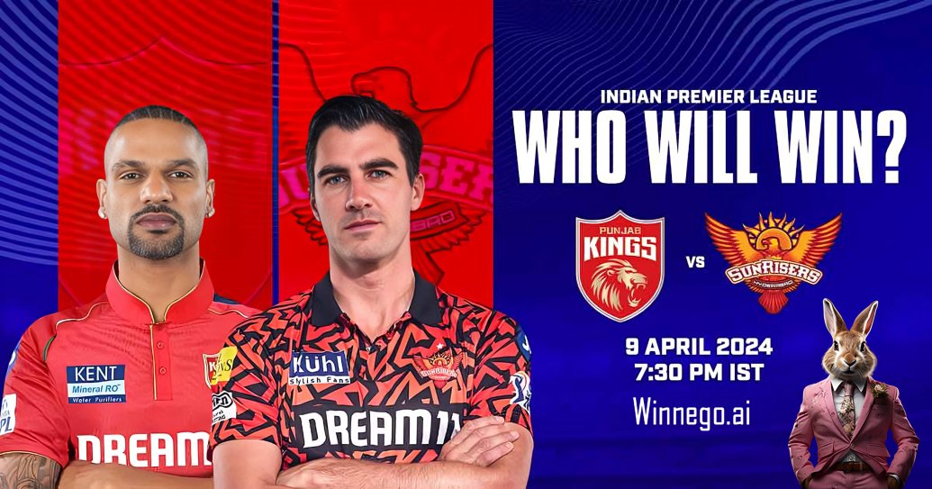 Get ready for the thrilling match between PBKS and SRH in IPL 2024! Predict the winner on Play Winnego and win big! Who will come out on top? Make your prediction now! #PBKSvsSRH #IPL2024 #PlayWinnego #CricketPrediction