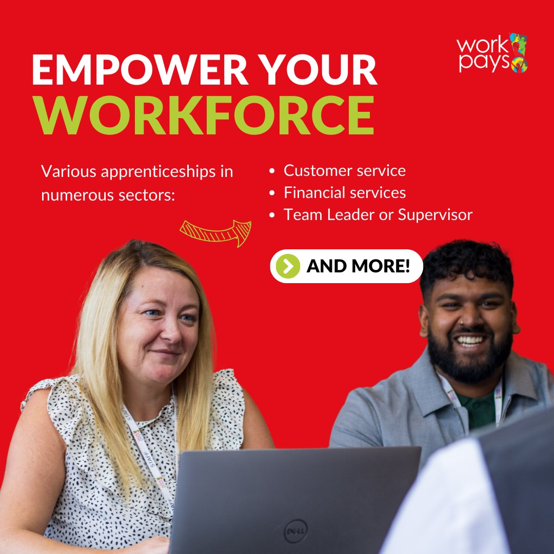Empower your workforce with one of our award-winning apprenticeships! Elevate skills, boost productivity, and drive success 🚀 View here: drive.google.com/file/d/12EQqYq… #Apprenticeships #Workpays #SmallChangeBigDifference #Careers #SkillsforLife