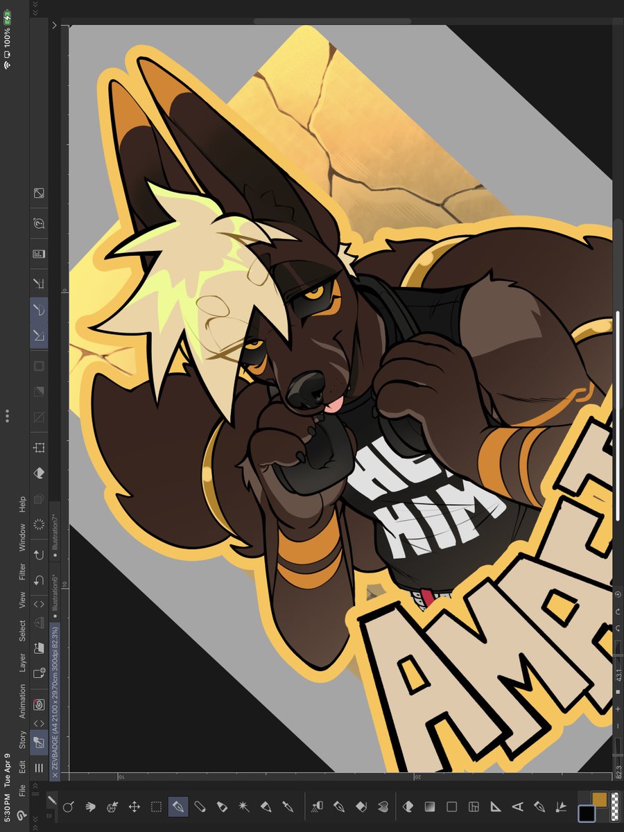 「badge wip for  from todays stream  」|✨percivorè✨MONKEYTUBER |🔜GOLD+MELBNOVA&DREAMHACK✨のイラスト