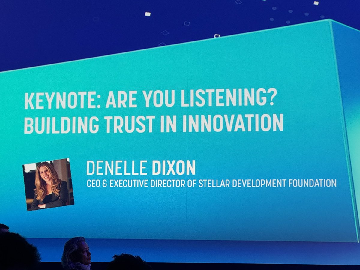 At #ParisBlockchainWeek2024, enthralled by @DenelleDixon from @StellarOrg. Listening builds trust 🤝 Trust, the ultimate currency, is easily lost 💔Innovation brings trust & liquidity to those in need 💡Inspired by the work of Stellar Development Foundation! #Blockchain #Sl8