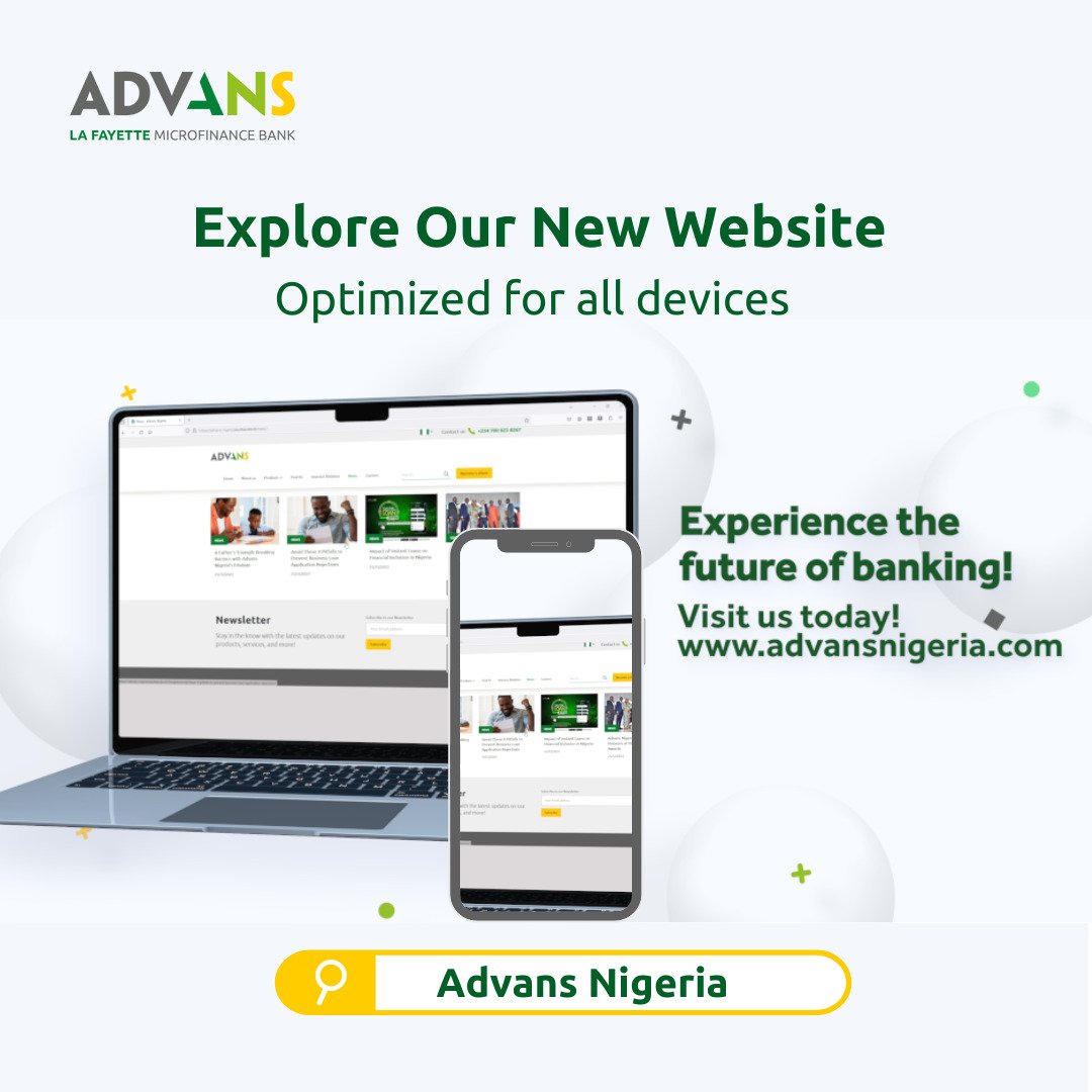 🚀 Dive into our brand new website and discover a world of wonders! Click the link advansnigeria.com to explore everything we have in store for you! 🌟 

#NewWebsite #Exploration #DiscoverMore