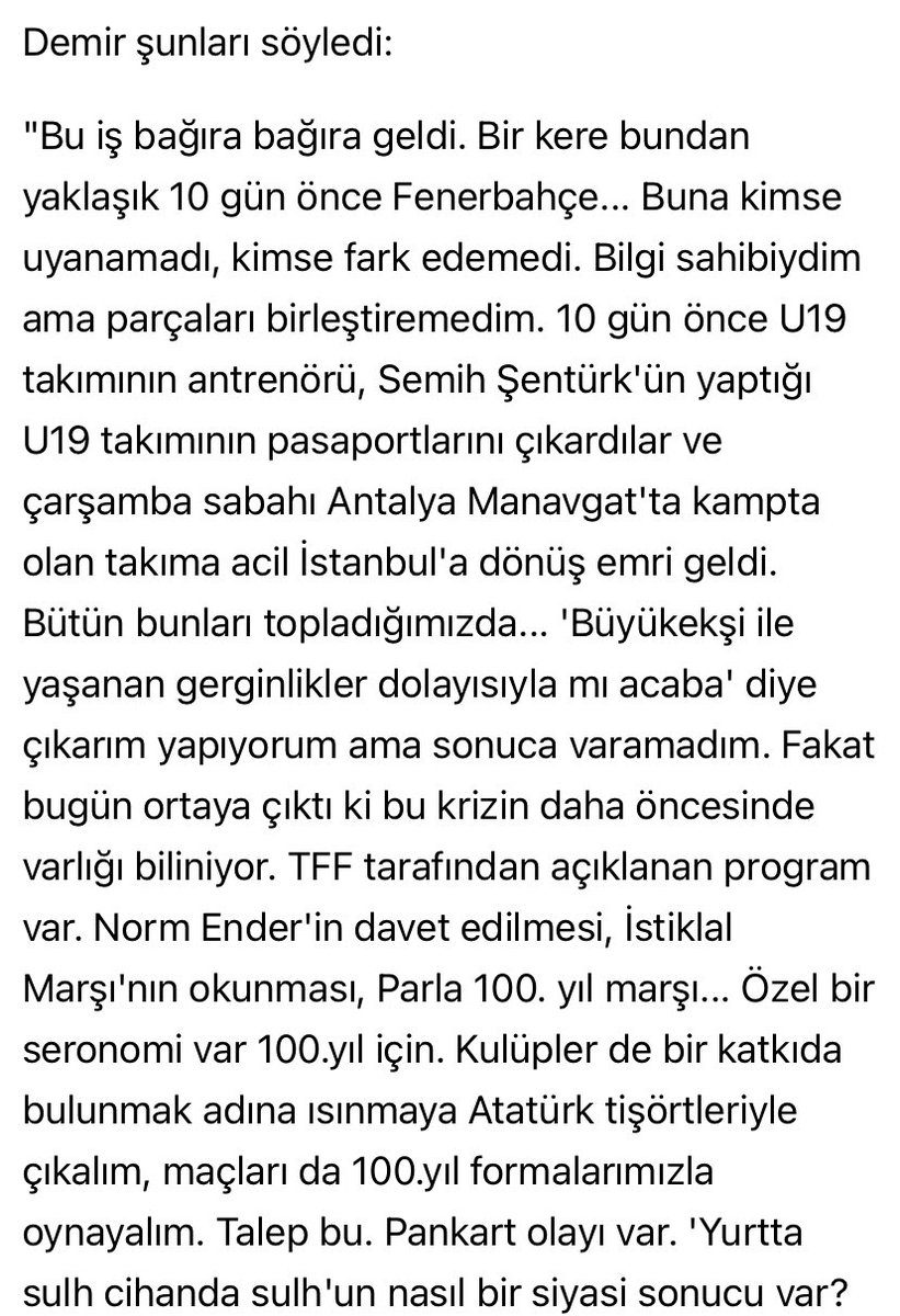 Ali Koç, Gs’a kupa kaybedeceğinden korktuğundan sürekli oynamaktan kaçtı. Gs, şampiyonalar ligini garantileyeceği Bayern’den 4 gün önce bjk ile oynadı, ertelensin filan demedi. Olimpiakos da 7 nisanda play off maçı oynadı, neden fb oynamıyor? U19 neden Arabistan’a gitti?