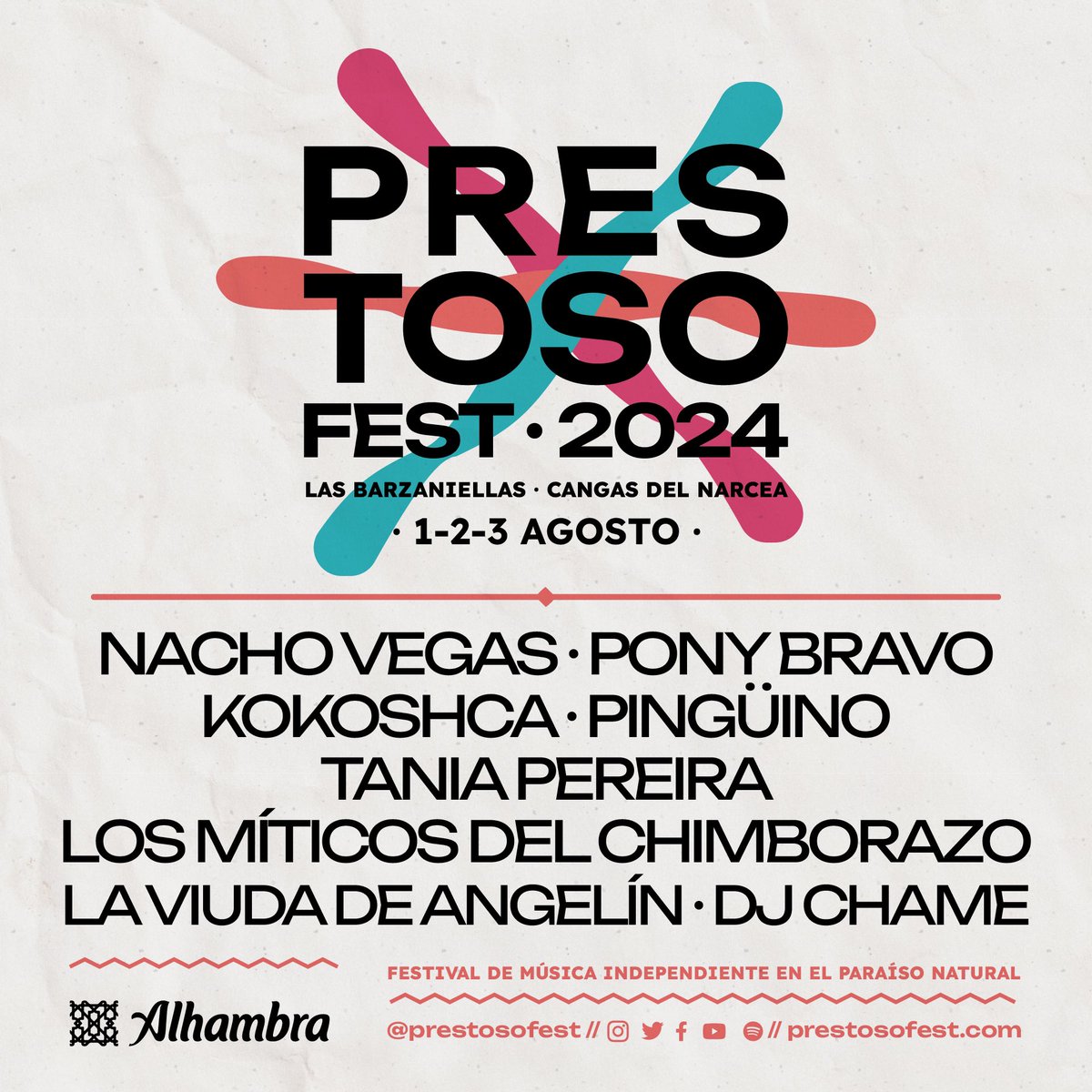 ¡Últimas confirmaciones! 🐻🧡 Con estos nuevos nombres, tenemos el cartel completo para el Prestoso Fest 2024 🙌🏼 Desde hoy, los abonos pasan a 85€, siendo ya la última subida de precio (salvo en taquilla). 🎫 prestosofest.com ¡Nos vemos en agosto! ⛰️🐻