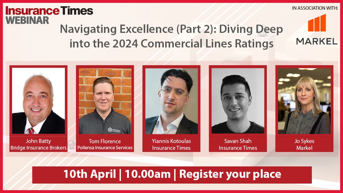 Last chance to register – we're live at 𝟭𝟬.𝟬𝟬𝗮𝗺 𝗧𝗢𝗗𝗔𝗬! Head over to bit.ly/49pOJ2O super-sharpish! #InsuranceTimes #InsuranceTimesWebinars