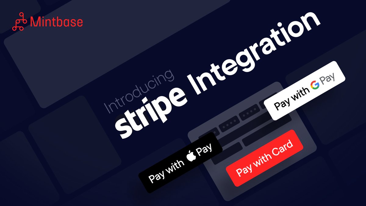 Elevate NFT experiences with Mintbase's @stripe Integration! 💳💻 Dive into our latest blog post about the Mintbase Stripe Integration—a groundbreaking feature that seamlessly merges traditional finance with the world of digital collectibles! 🔗 mintbase.substack.com/p/mintbase-str…