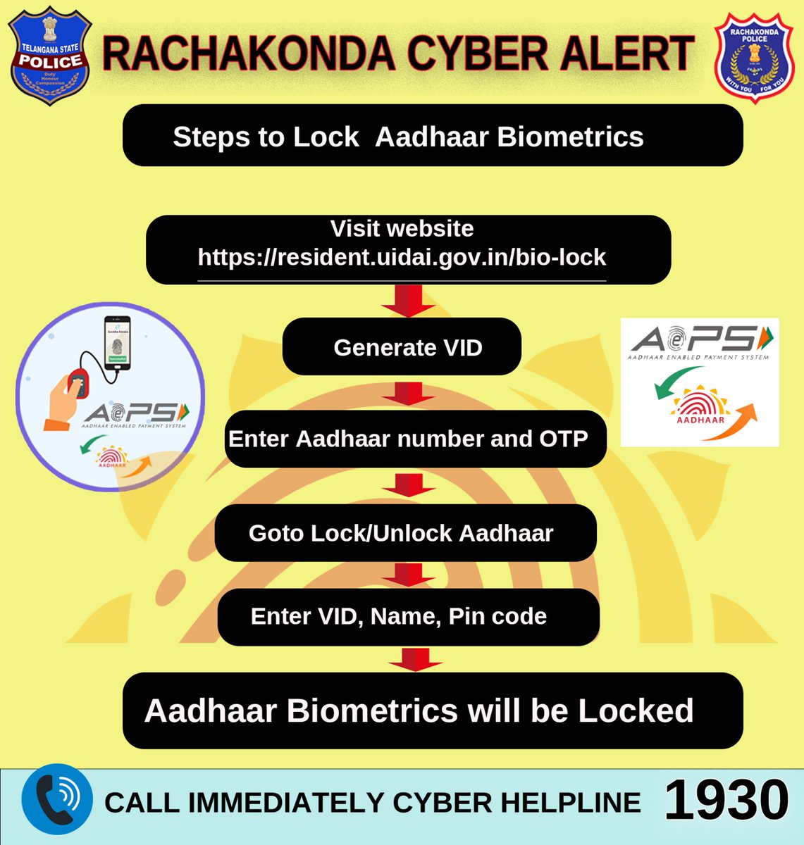 #Rachakonda cyber crimes 📷Be alert! #Report Cyber crime complaints at #Dial 1930 #cybercrime at cybercrime.gov.in @rachakondacop Our Official Pages links : Face book : facebook.com/cybercell.rach…. You tube : youtube.com/@CyberCrimeRac…