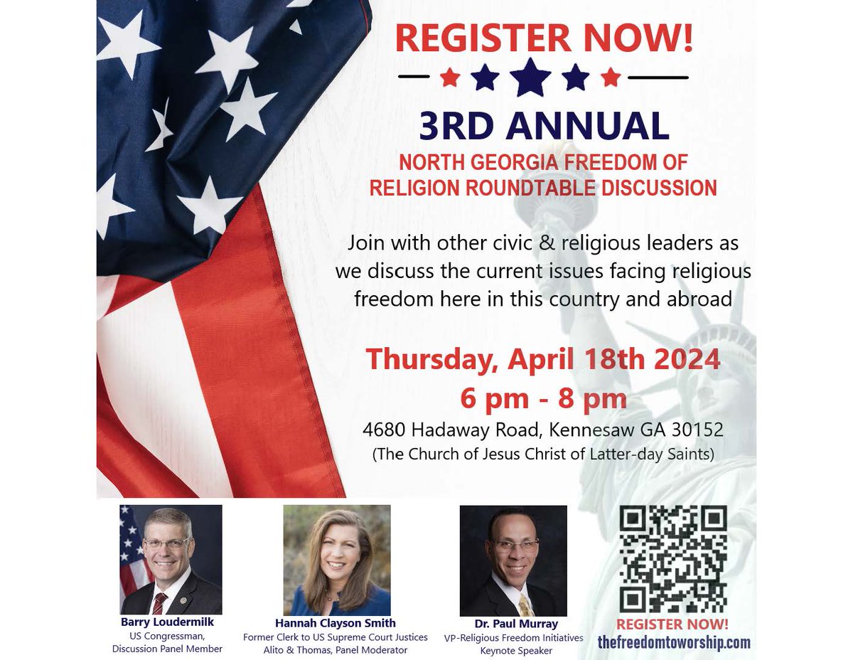 LouisMardina's tweet image. One of the conflict tools among us in today&apos;s century is religion. I believe this roundtable would give the exposure and serve as a tool for peace in the coming times. Join us by registering using the QR code beneath.
📍Georgia 

#FreedomOfReligion
#religiousunity 
#Roundtable