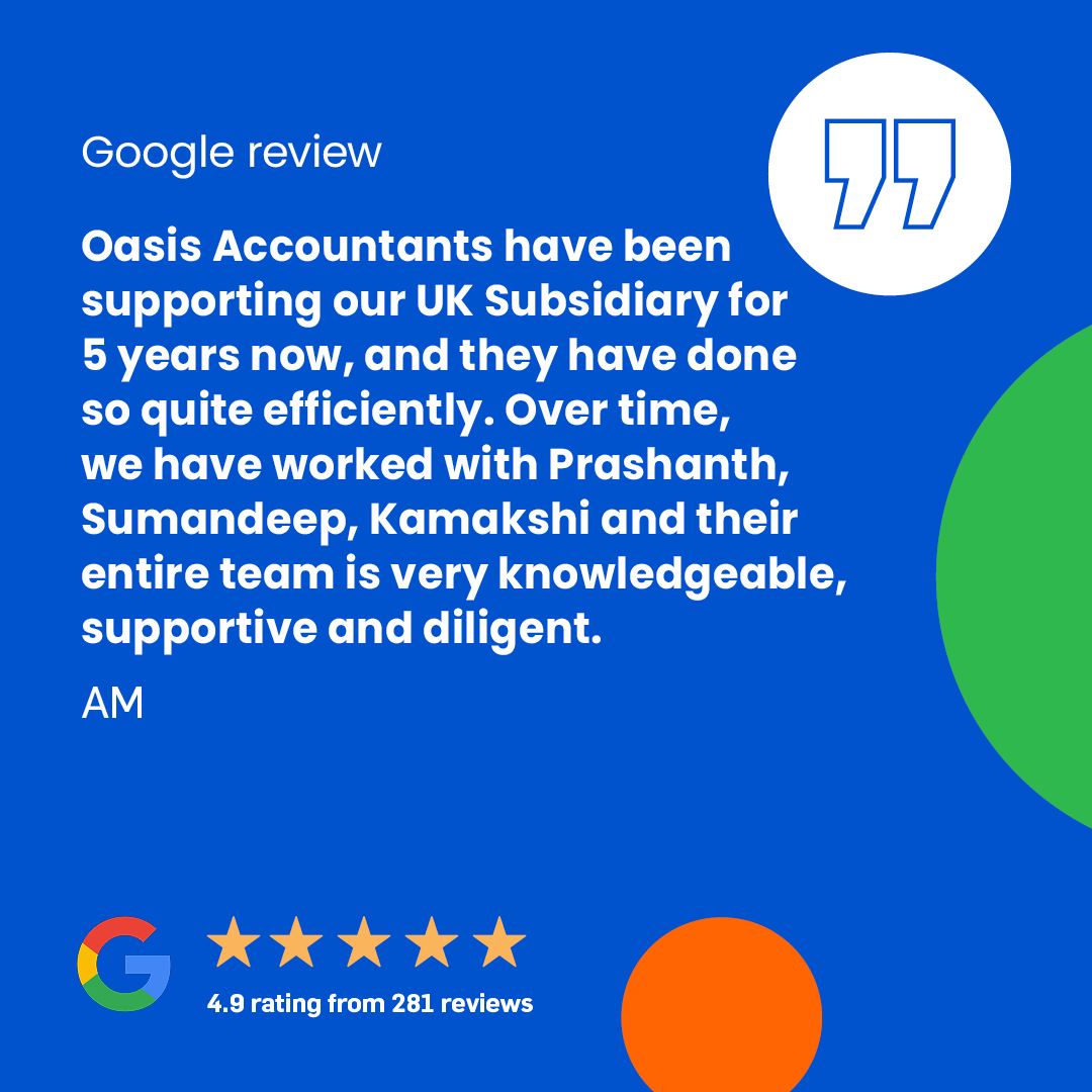 Get a firsthand look at the financial achievements of our clients, shared review by review. Dive in: oasisaccountants.co.uk #OasisAccountants #FinancialSuccess