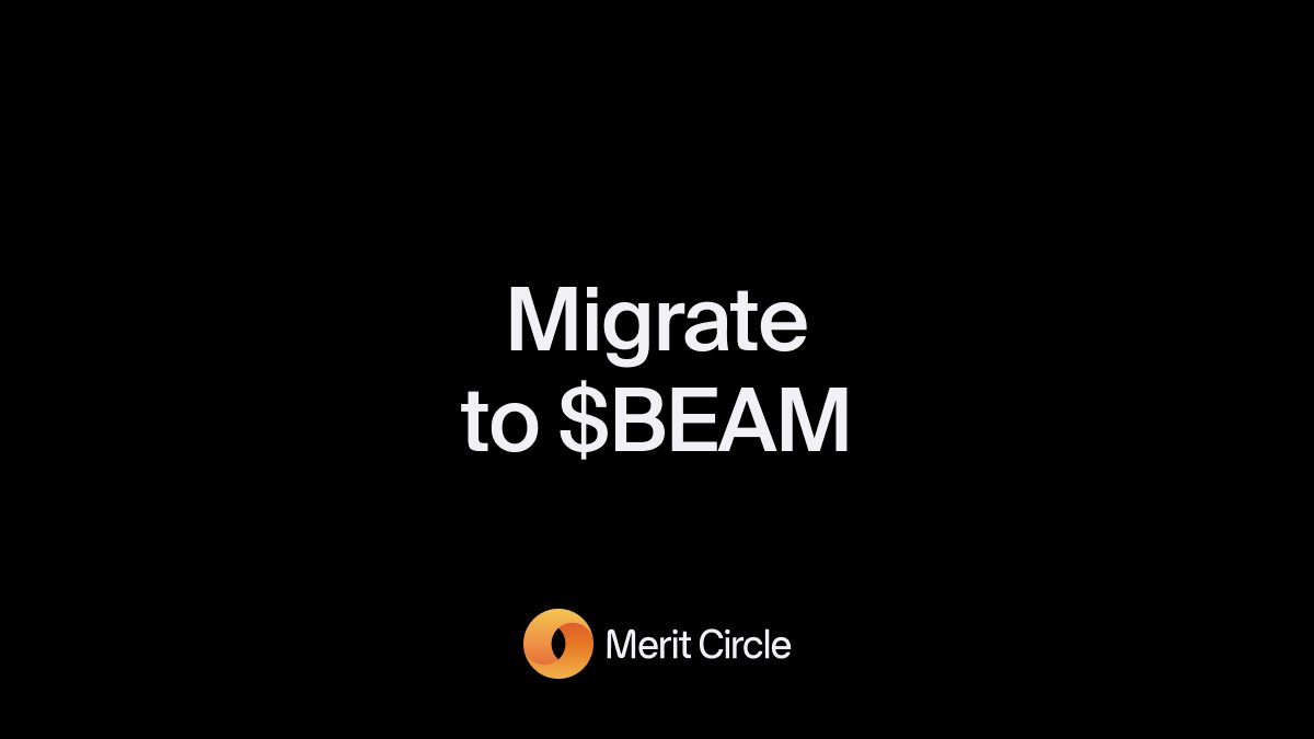Another month of the $MC to $BEAM migration has come upon us. You didn't migrate yet? It's very simple. meritcircle.io/migrate is where you need to be.