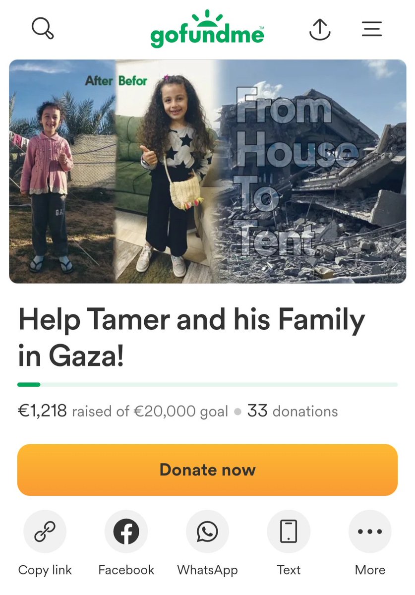 Tamer is a web developer from Gaza, and he and his family need help to evacuate. They're still far from their goal, please donate any amount can make a change, or spread his posts around🇵🇸