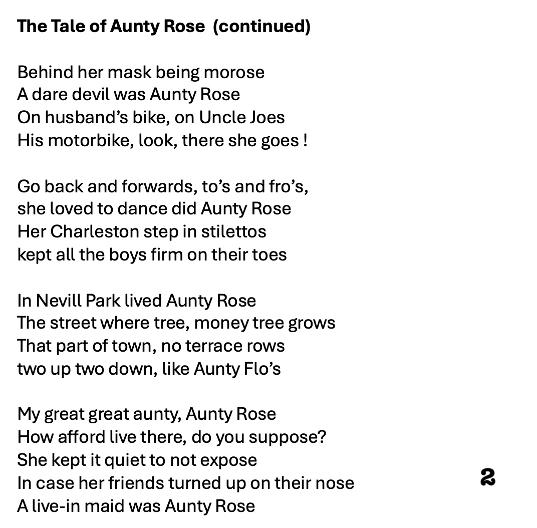 'The Tale of Aunty Rose' #tunbridgewells #poem #poetry #performancepoetry #spokenword #queerwriting