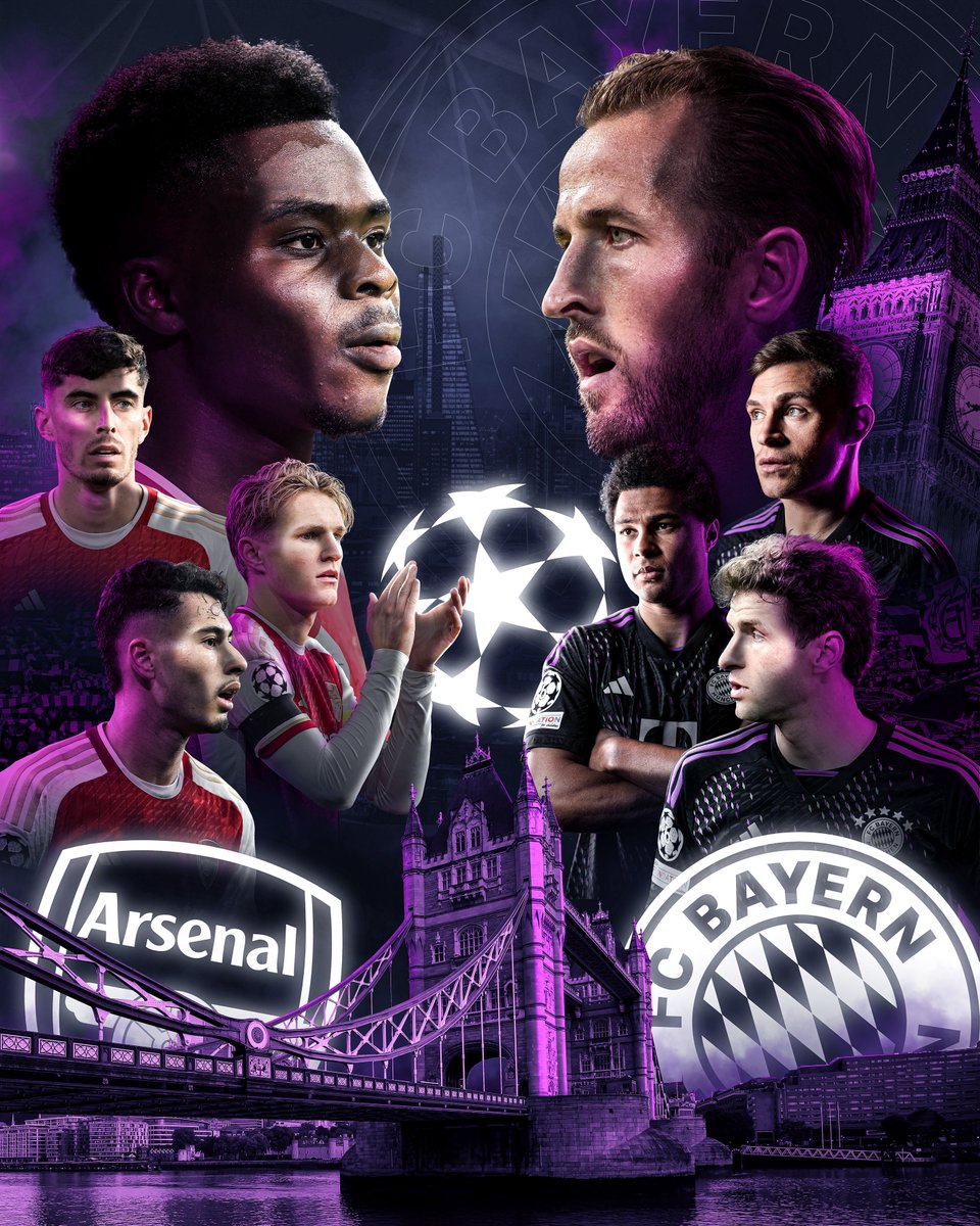 𝐔𝐂𝐋-𝐌𝐀𝐓𝐂𝐇𝐃𝐀𝐘🔥

🆚 @Arsenal 
🕰️ 4:00 Kick off
🏟️ Emirates Stadium
📺 放送: WOWOW, WOWOWオンデマンド, ABEMA de WOWSPO
📣 解説: 安永聡太郎/実況: 横内洋樹

#FCBayern #MiaSanMia #ARSFCB #packmas