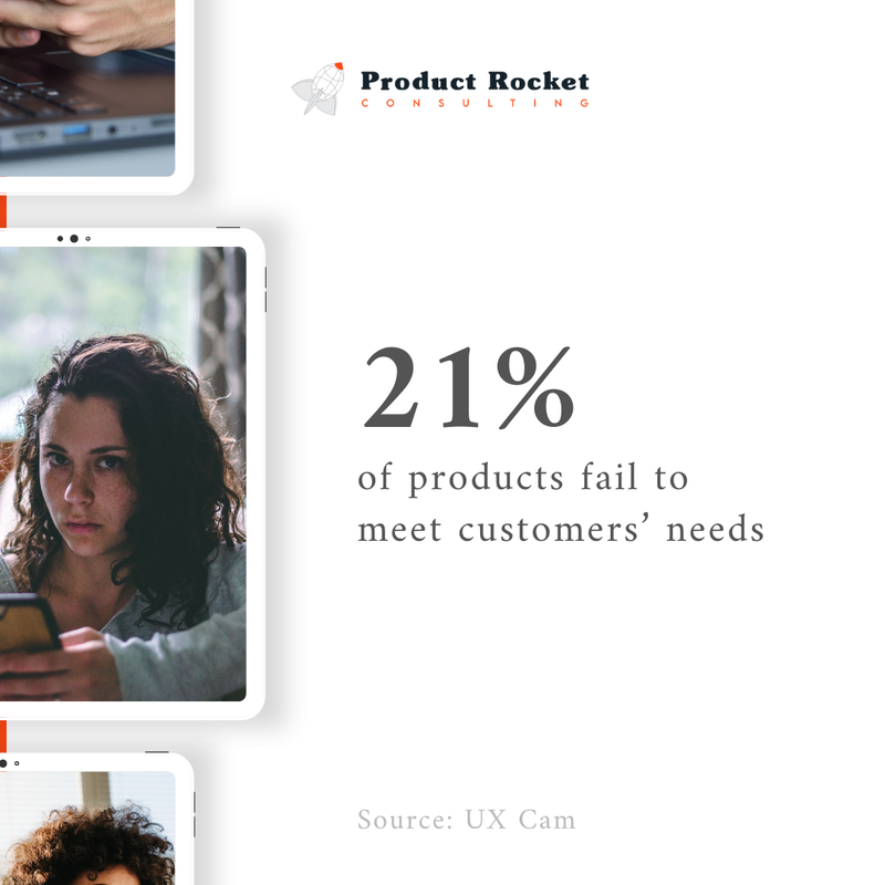 📊 According to a survey, respondents say that 1 out of 5 products fail to meet customer needs, which makes a well-performing product manager even more important.

Source: uxcam

#ProductRocket #BusinessGrowth #ProductManagement #UXDesign