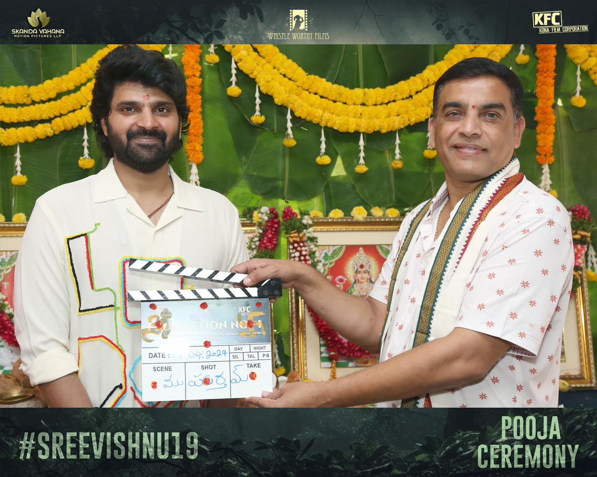 #SreeVishnu19 
Directed by #JanakiRamMarella 
Music by @VijaiBulganin 
Produced by #SeethaKumariKotha, #AnushaDronavalli, #GopalamLakshmiDeepak

@konavenkat99 @dirbobby @BhanuBogavarapu @NanduSavirigana #SaiSriRam @ChotaKPrasad @KonaFilmCorp #WhistleWorthyFilms…