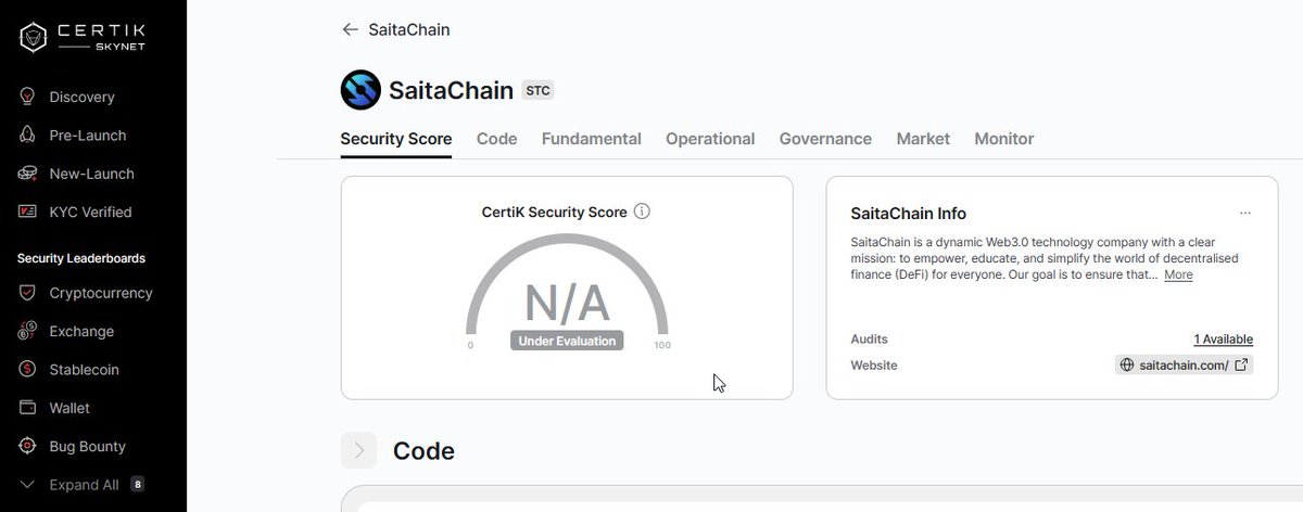 #SaitaChain is now visible at #Certik website.

Some days ago, we were still not there.

It is coming 🔥