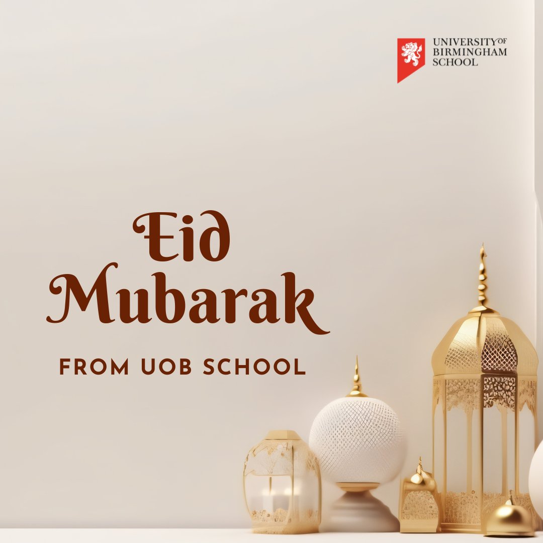 As the holy month of Ramadhan ends this week, Team UoBS would like to wish all those celebrating, Eid Mubarak ☪️ #EidMubarak #EidulFitr2024