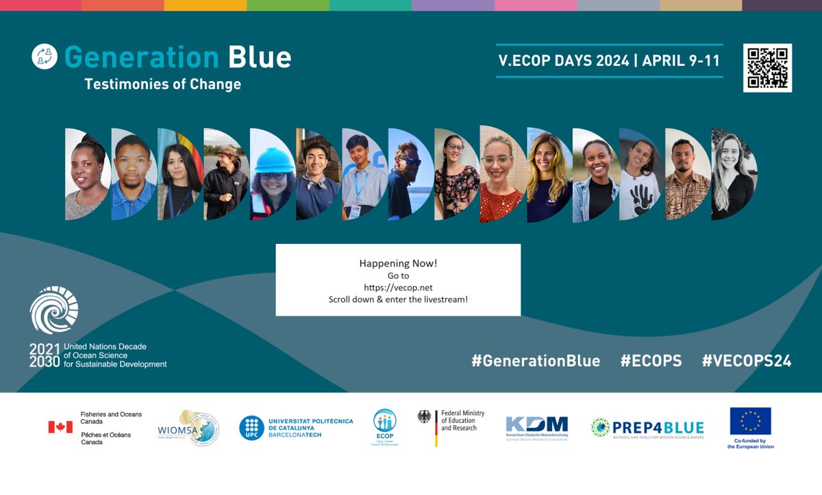 🎤V.ECOP Days 2024 has started! Join us now for an exciting 3-day programme featuring #ECOP contributions from around the world 🌍 as part of the #OceanDecade & #MissionOcean 🌊! ➡️ Simply go to vecop.net, scroll down, & enter the Livestream. You can also watch live…