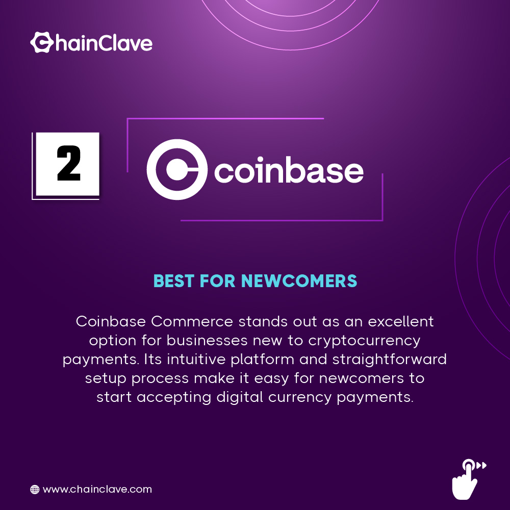 Coinbase Commerce stands out as an excellent option for businesses new to cryptocurrency payments. 👉🏻CoinsPaid:- coinspaid.com #Chainclave #Cryptocurrency #CoinsPaid #crypto #bitcoin #ethereum