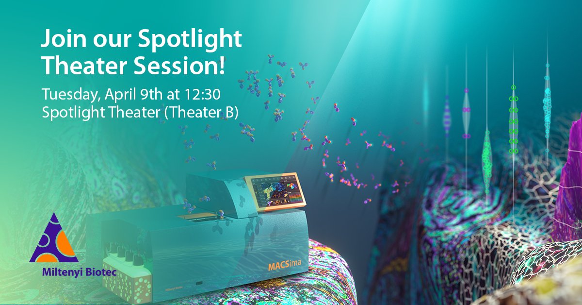 🔬 Dive into the future of spatial biology with the MACSima™ Platform! 🌟 Attend our free Spotlight Theater today at 12:30 (Theater B) to witness the single-cell spatial revolution! #AACR2024 #MiltenyiBiotec #AACR ow.ly/3zth50Rb6cV