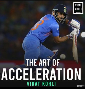 The Art of Acceleration Ft Virat Kohli 🐐 

[A THREAD]