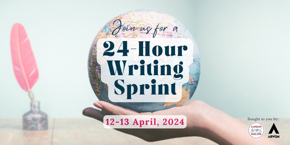 🎉Calling all writers! Join us on April 12-13 for @writerssalon’s 24-Hour Writing Sprint. Kickstart a project, recommit to an existing one, or finish that draft. It's free. RSVP here: eventbrite.co.uk/e/the-24-hour-…