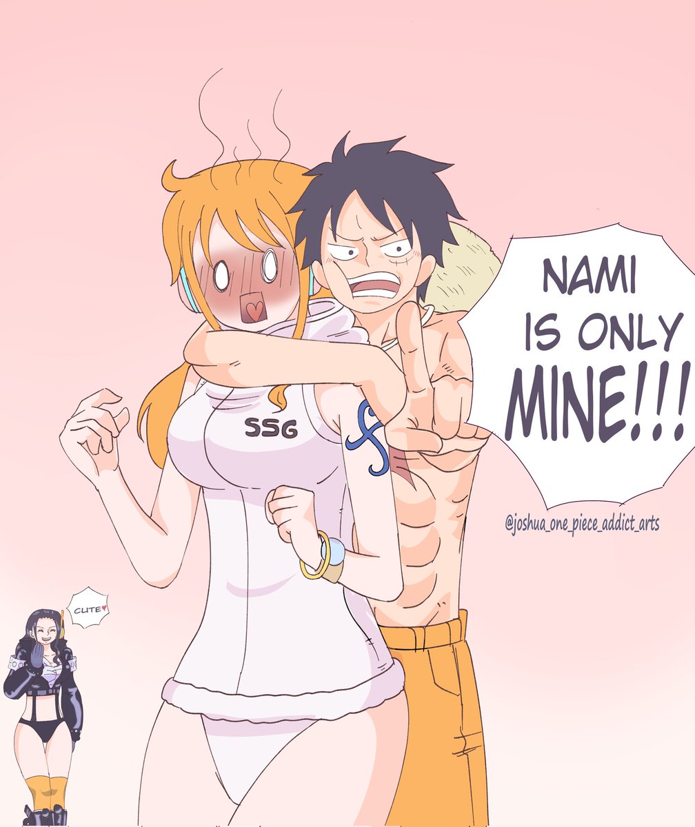 Luffy : ,, Nami is only mine !!! ' 🔥 Cr.: joshua_one_piece_addict_arts (ig). #ONEPIECE #ワンピース #ルナミ #luffy #nami #LuNami #otaku #shonen #twitter