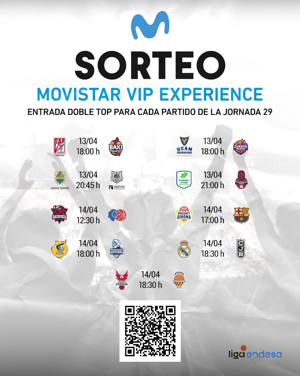 🚨 ALERTA 𝙎𝙊𝙍𝙏𝙀𝘼𝙕𝙊 ¿Quieres disfrutar en directo del partido de tu equipo en la JORNADA 2⃣9⃣ y vivir una EXPERIENCIA VIP de la mano de @movistar_es? ➡️ Asientos VIP ➡️ Merchandising de tu equipo ➡️ Experiencias inolvidables 🔗 ¡PARTICIPA AQUÍ!: a.cstmapp.com/p/976287