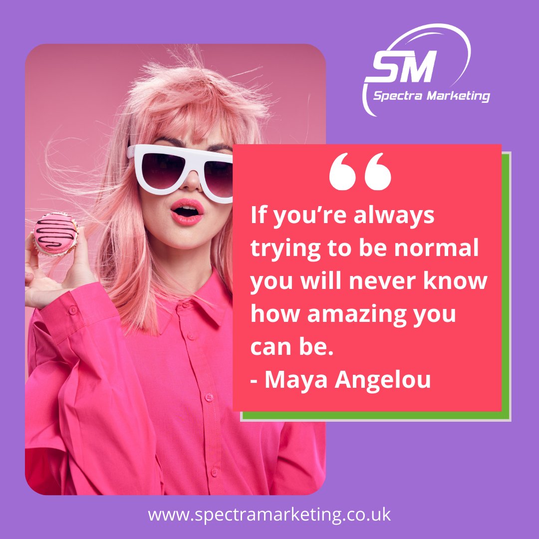 💫 Don't settle for being 'normal' when you have the power to be absolutely amazing! 

#beextraordinary #dreambig #embraceyouruniqueness #mayaangelou