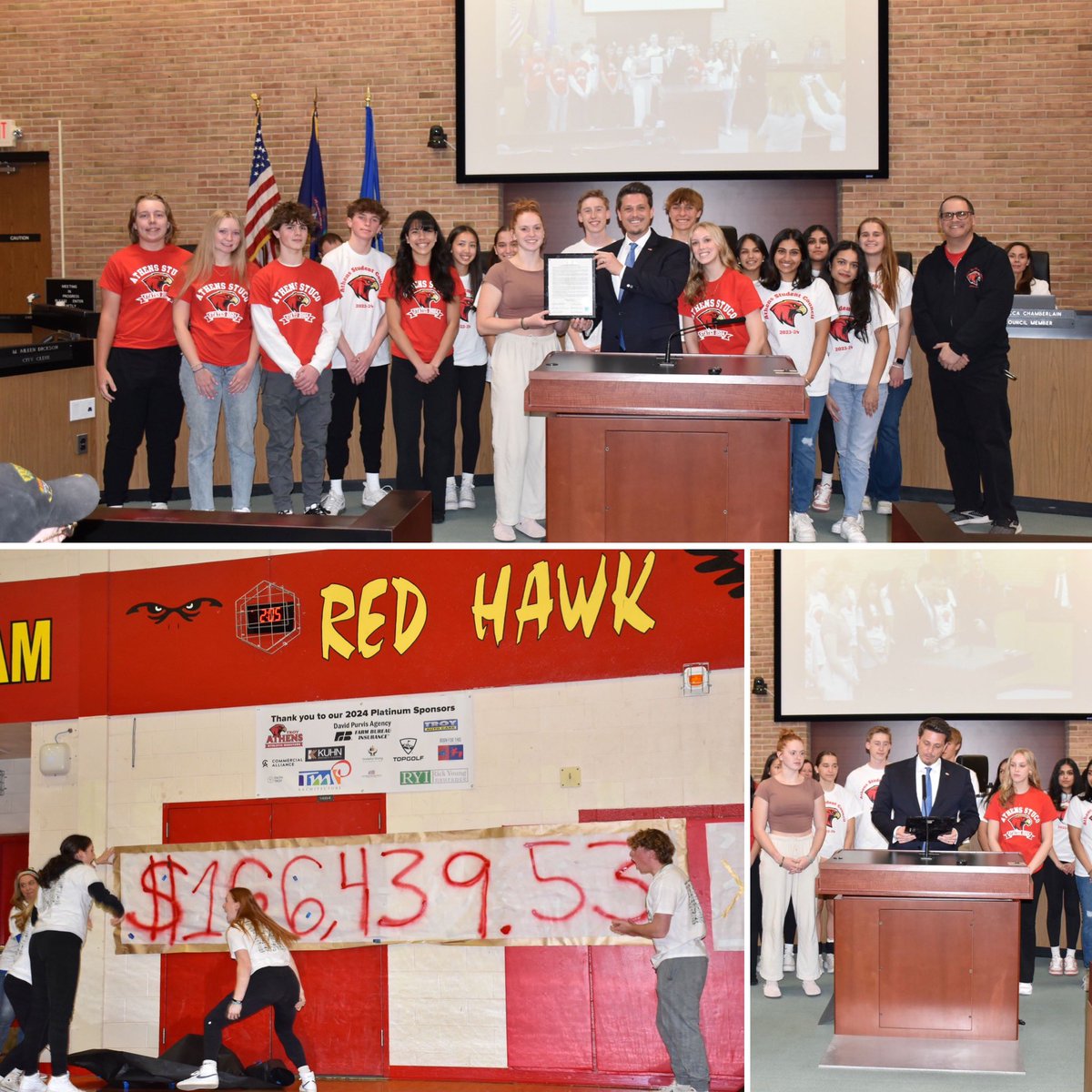 EthanBakerMI's tweet image. Last night we recognized the Troy Athens High School @AthensStuco with a proclamation celebrating their hard work and success during this year’s Charity Week! Raising $166,439.53 for Love For A Child, shows our students and community are unstoppable! #TroyMI