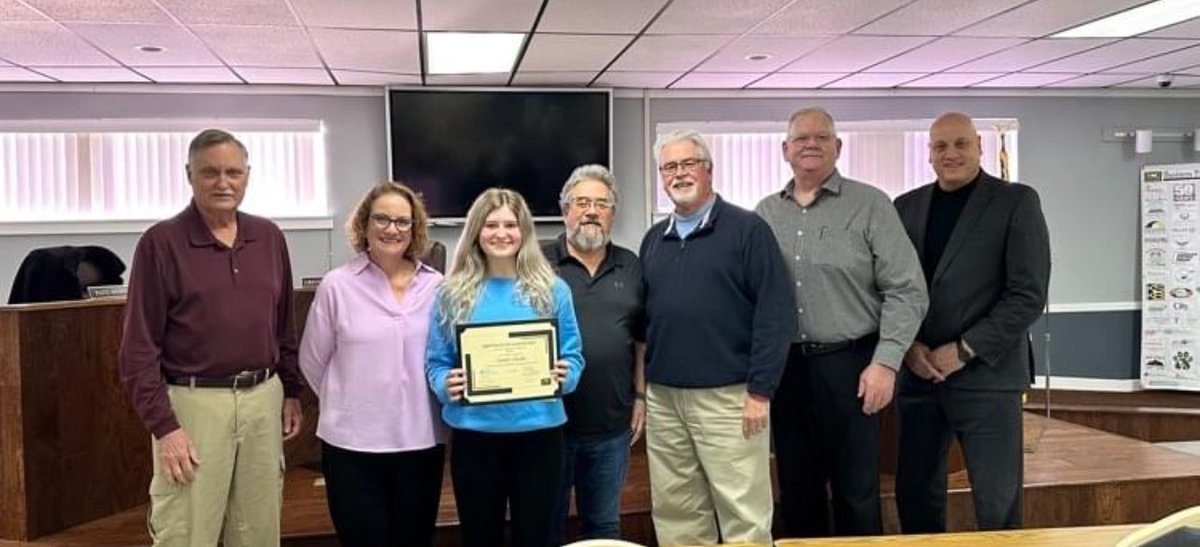 The Mercer County Board of Education recognized Bluefield High School student, Isabella Disibbio, for being named the ZMM/Metro News Scholar Athlete.