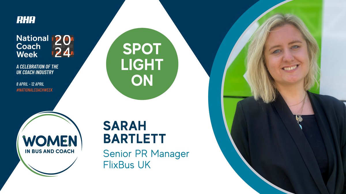 It’s @RHANews #nationalcoachweek To celebrate, this week, our Spotlight On initiative shines a light on the incredible contributions of women in all roles across the coach sector Today we focus on & find out about Sarah Bartlett from @flixbus_uk 👇 shorturl.at/duMOS