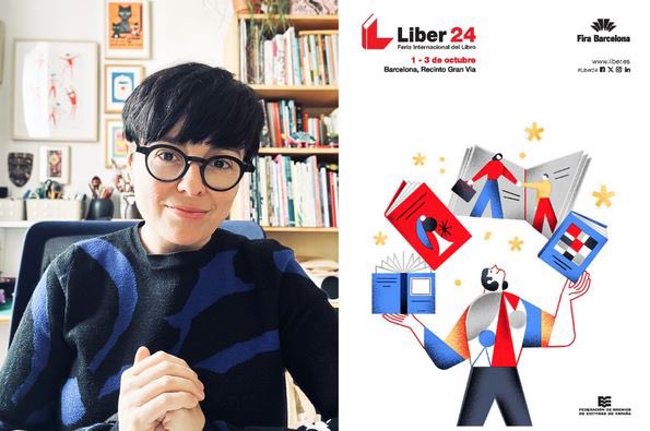 La ilustradora @MarMalota ha resultado ganadora del concurso para crear la ilustración de @FeriaLiber, organizada por @Fira_Barcelona y @FGEEenlinea. Su diseño colorista y vivaz será la imagen de #LIBER2024. liber.es/nota_de_prensa…