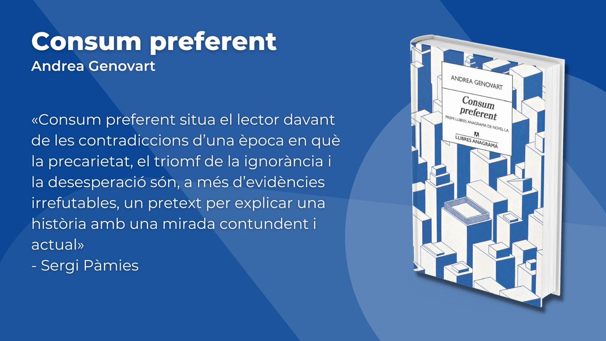 Aquest abril et portem novetats literàries! 📕 de @anagramaeditor @andreagenovart_ 🆕a la #bibupcvilanova! ✅discovery.upc.edu/permalink/34CS… ➕ novetats a: ja.cat/novetats_bibup… #ConsumPreferent #Precarietat