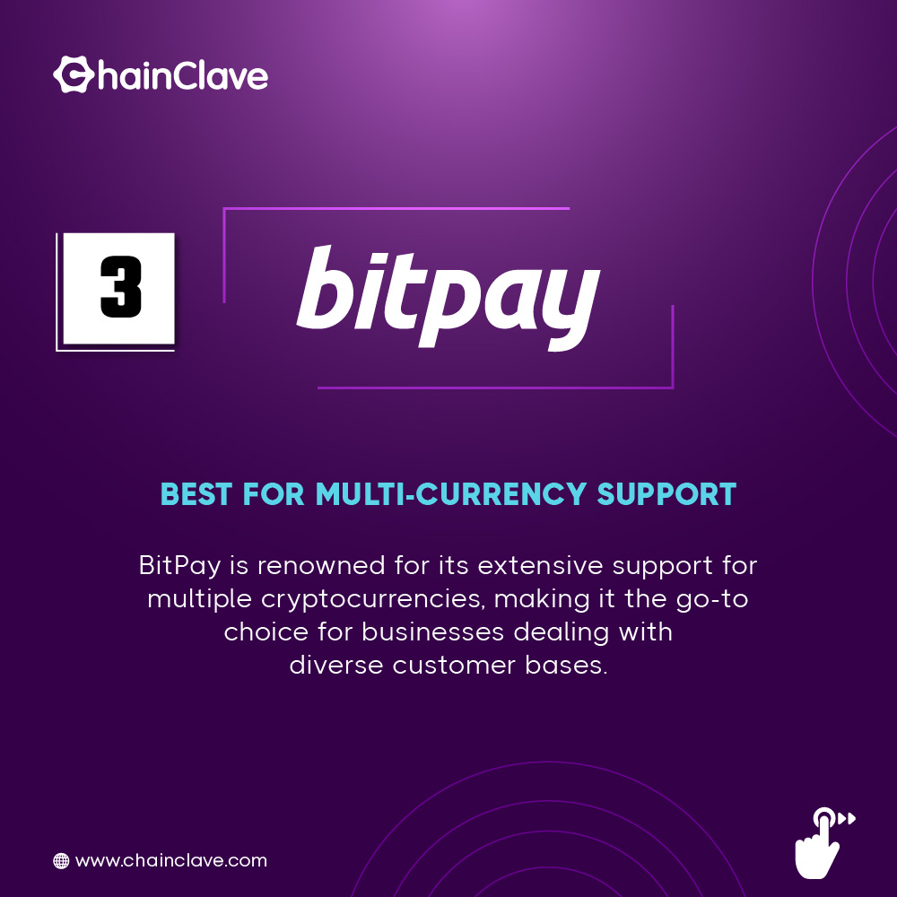 BitPay is renowned for its extensive support for multiple cryptocurrencies, making it the go-to choice for businesses dealing with diverse customer bases. 👉🏻Bitpay:- bitpay.com #Chainclave #Cryptocurrency #BitPay #decentralized #Blockchain