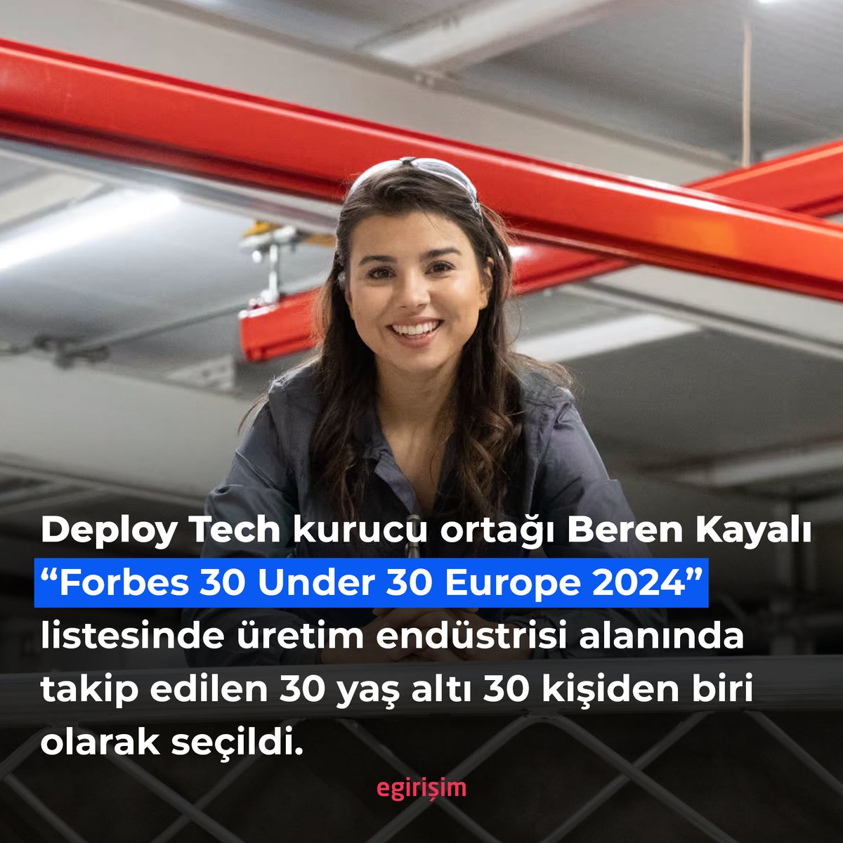 Deploy Tech (@DeployWater) kurucu ortağı Beren Kayalı, “Forbes 30 Under 30 Europe 2024” listesinde üretim endüstrisi alanında takip edilen 30 yaş altı 30 kişiden biri olarak seçildi. Beren, başta Afrika olmak üzere dünyanın kurak bölgelerine gidip kumaş beton teknolojisiyle…