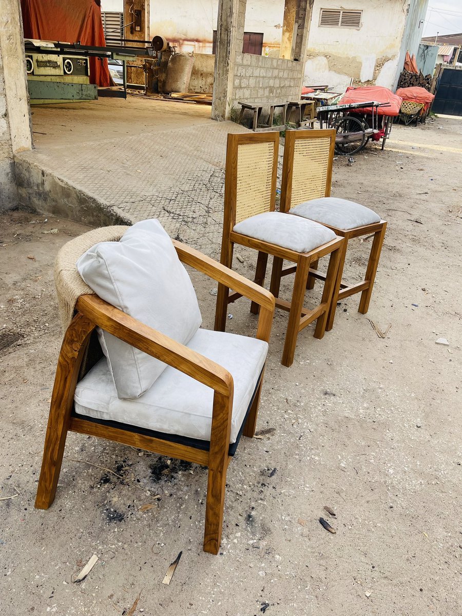 Rattan chairs we making it with hardwood teakwood