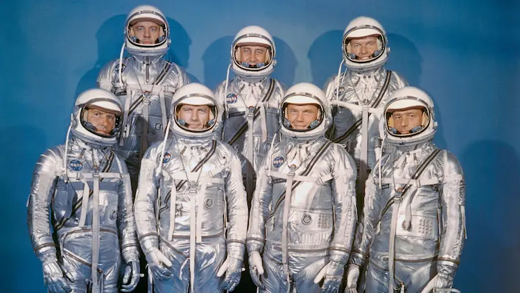 #OnThisDay in 1959, the first NASA astronauts were revealed. 🚀 Known as the Mercury Seven, the men selected were Alan Shepherd, Gus Grissom, Gordon Cooper, Wally Schirra, Deke Slayton, John Glenn and Scott Carpenter. All of the men would reach space by 1975. 📸: @NASA